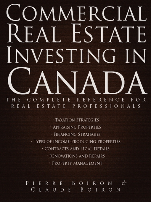 Title details for Commercial Real Estate Investing in Canada by Pierre Boiron - Available